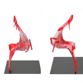 现代一鹿长虹景观雕塑3D模型下载